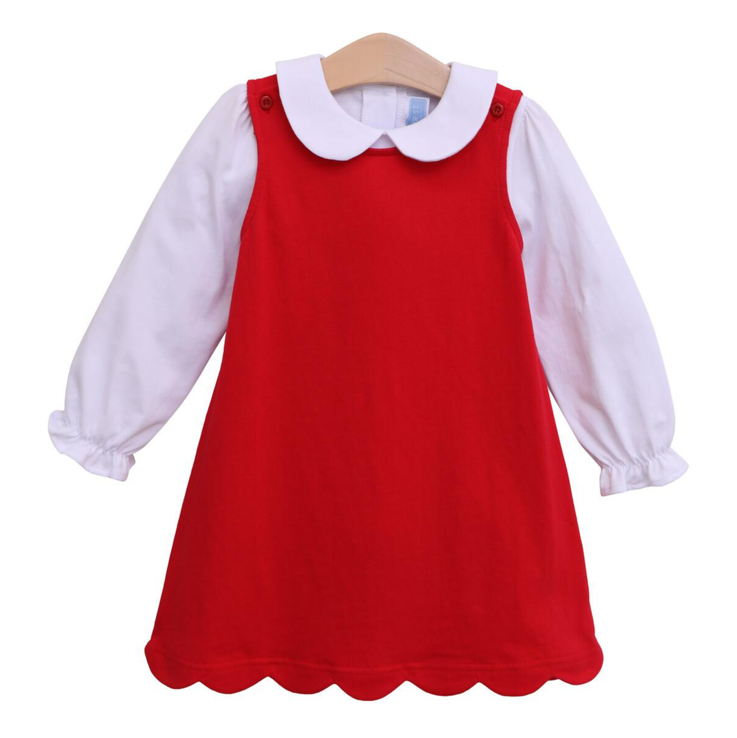 Trotter St. Red Scalloped Jumper