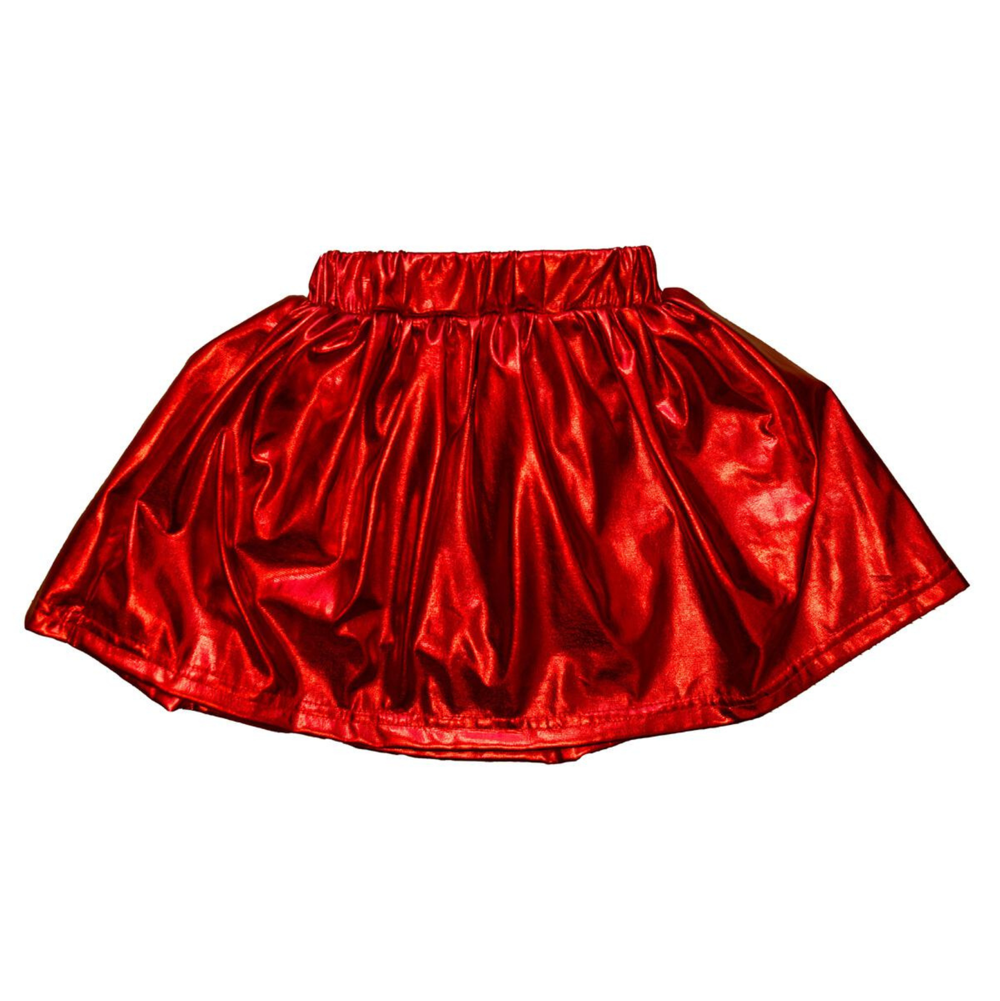 Belle Cher Red Metallic Skort