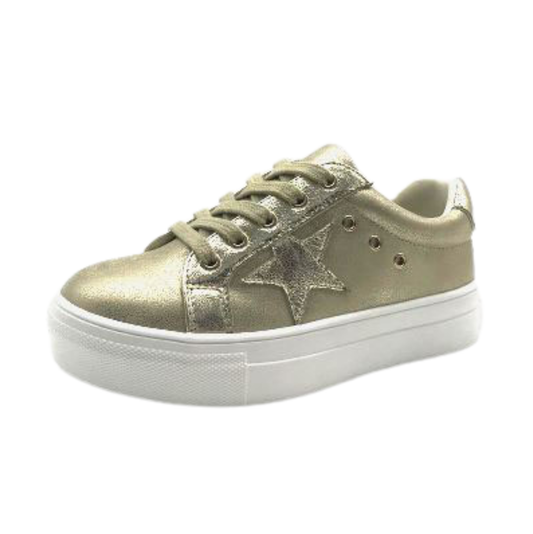 MIA Lil Sparklee Soft Gold Star Sneakers