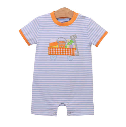 Trotter St. Blue Halloween Wagon Shortall