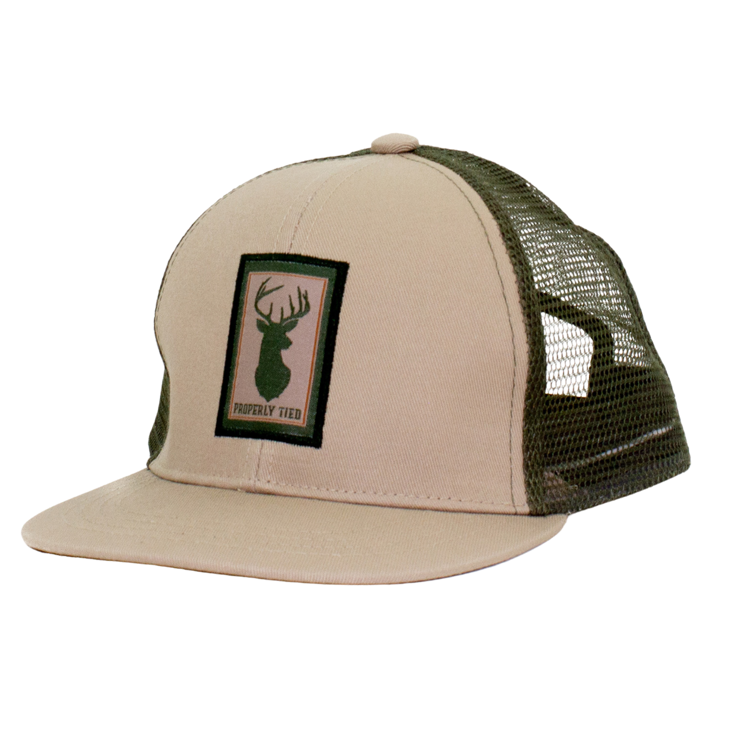 Properly Tied Deer Mount Trucker Hat