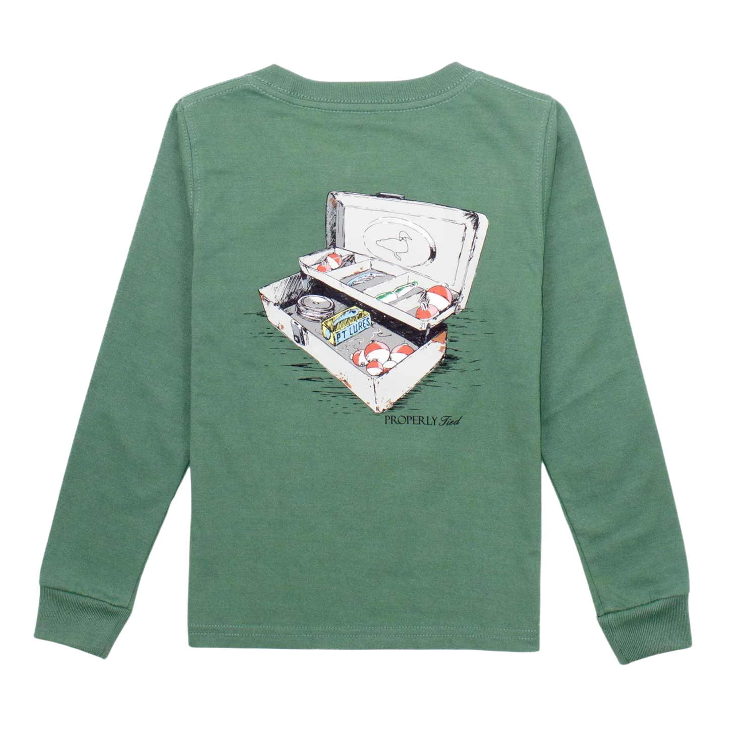 Properly Tied Fern Green Tackle Box LS Shirt