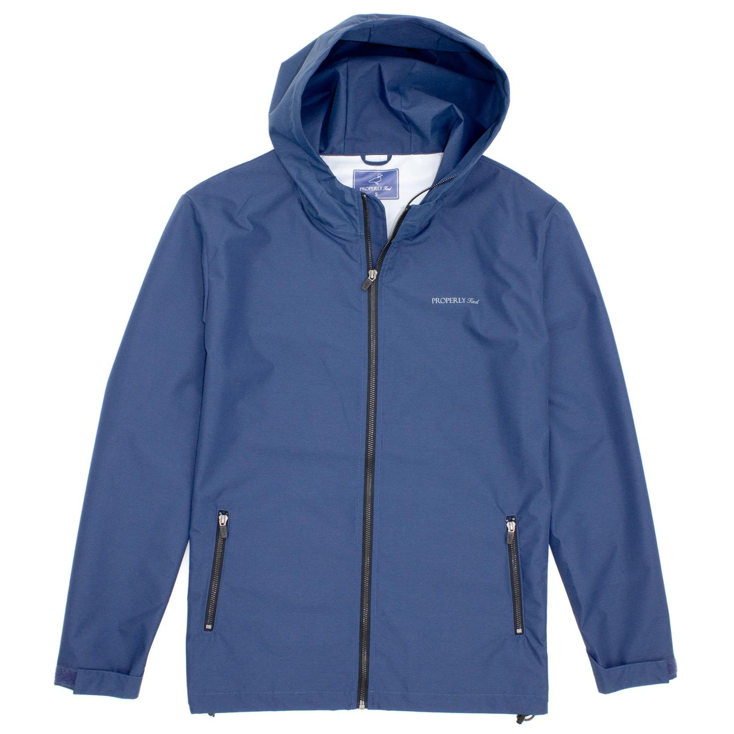 Properly Tied Storm Blue Canopy Rain Jacket