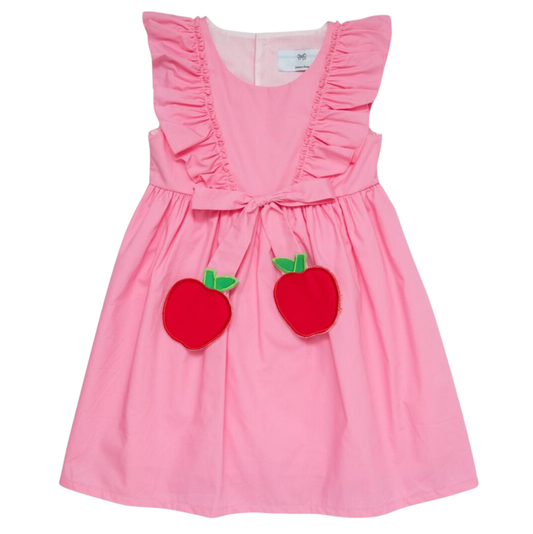 City Beautiful Pink Tie Apple Dress