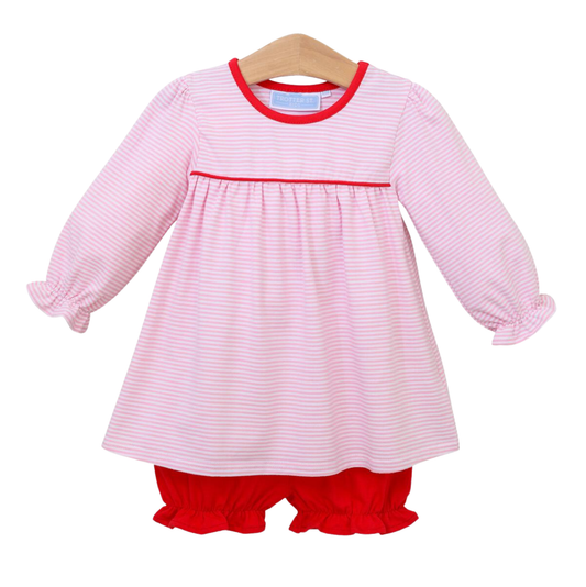 Trotter St. Lt. Pink/Red Bloomer Set