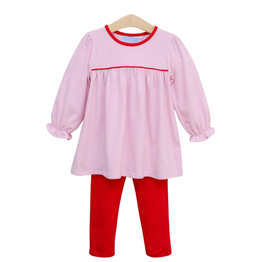 Trotter St. Lt. Pink/Red Pants Set