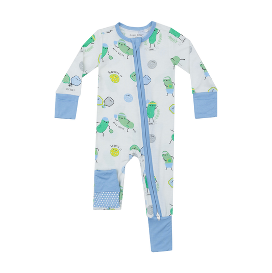 Angel Dear Pickleball Blue Zipper Romper