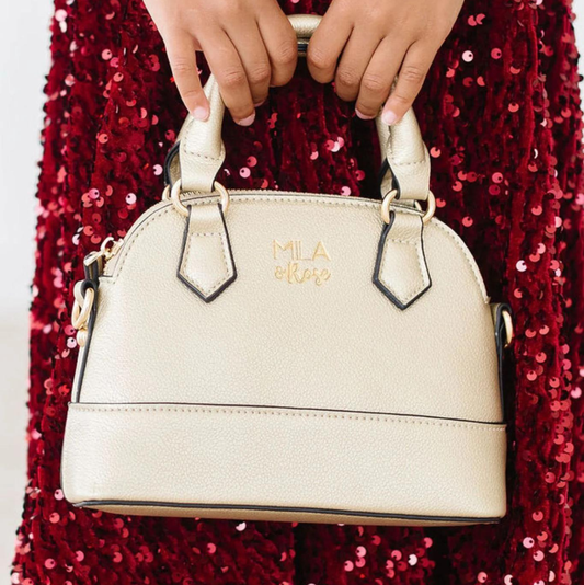 Mila & Rose Gold Metallic Crossbody Purse