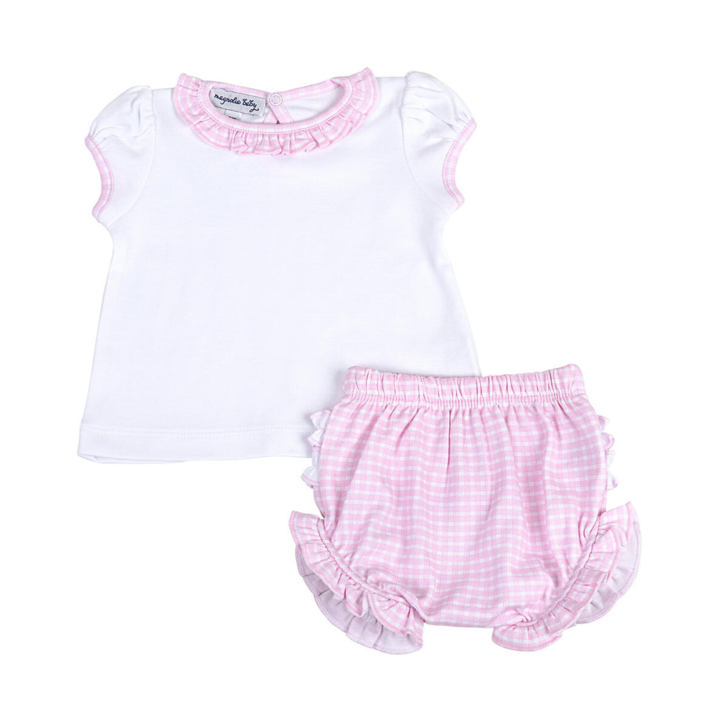 Pink New Beginnings Ruffle Diaper Cover Set