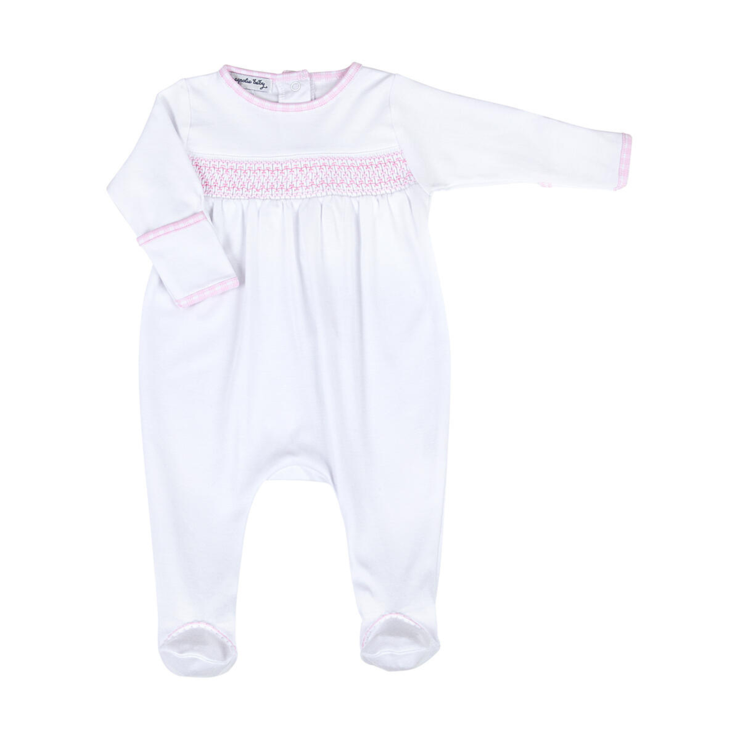 Pink New Beginnings Smocked Footie