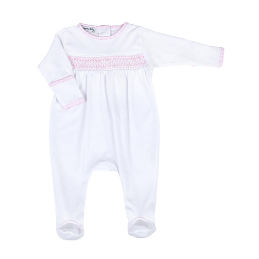 Pink New Beginnings Smocked Footie