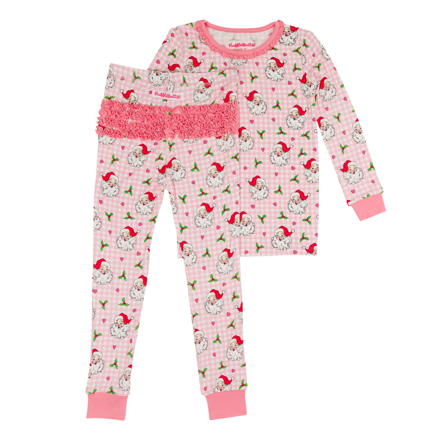 Ruffle Butts Dear Santa Ruffle PJ Set