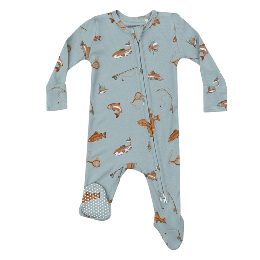 Angel Dear Trout Zipper Footie