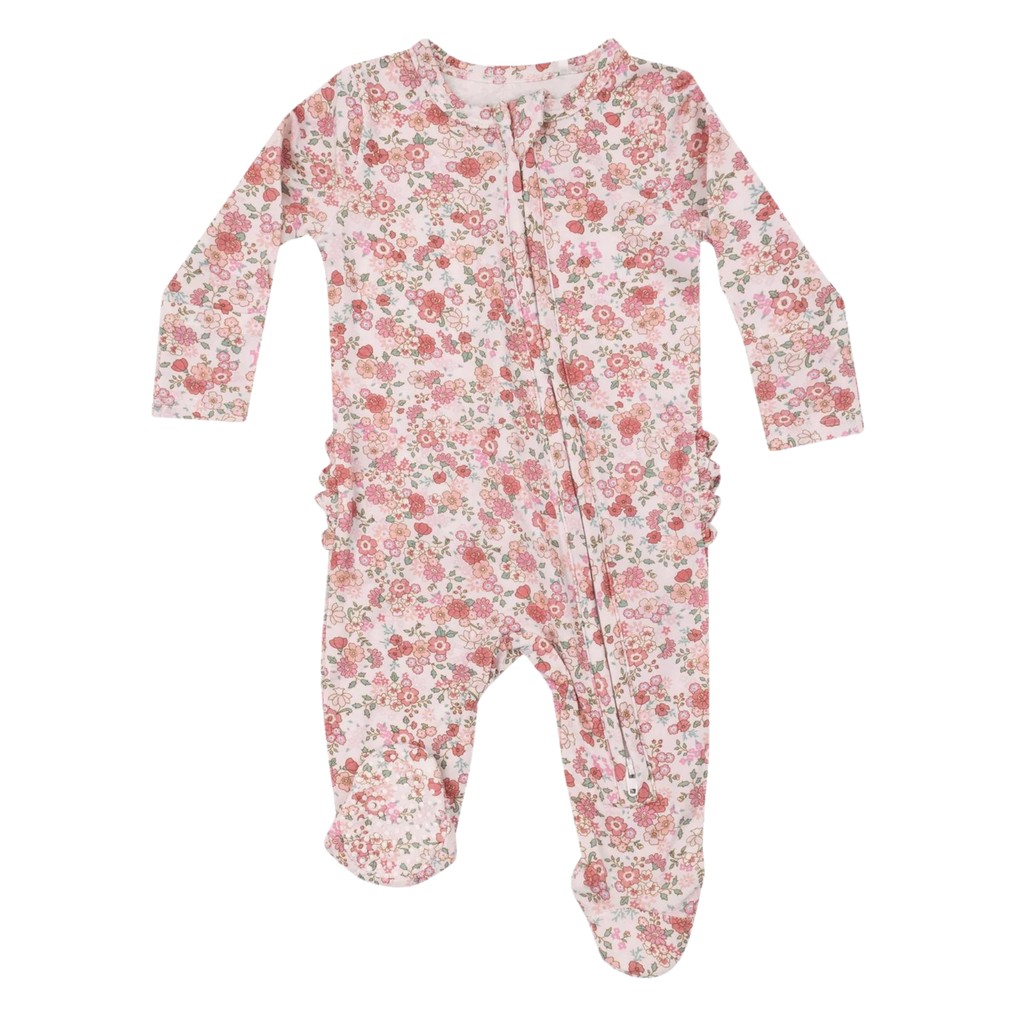 Angel Dear Pretty Calico Ruffle Footie