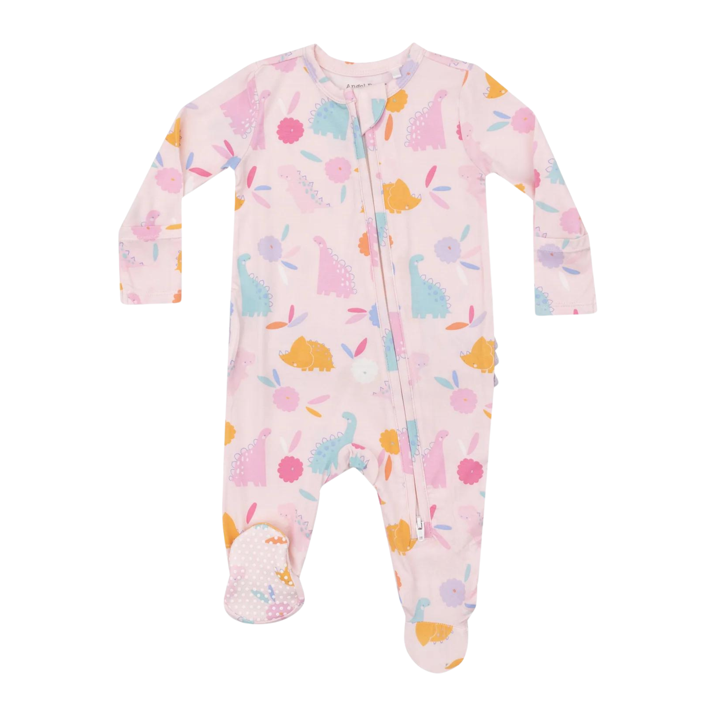 Angel Dear Floral Dinos Ruffle Footie