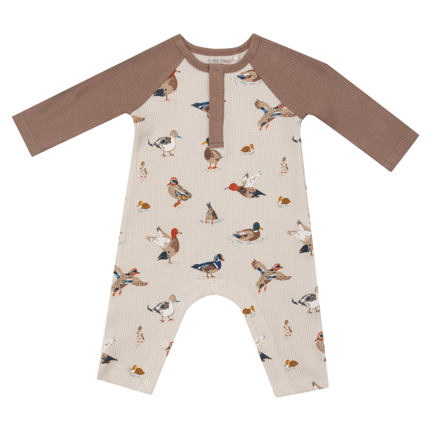 Angel Dear Ducks Raglan Henley Romper