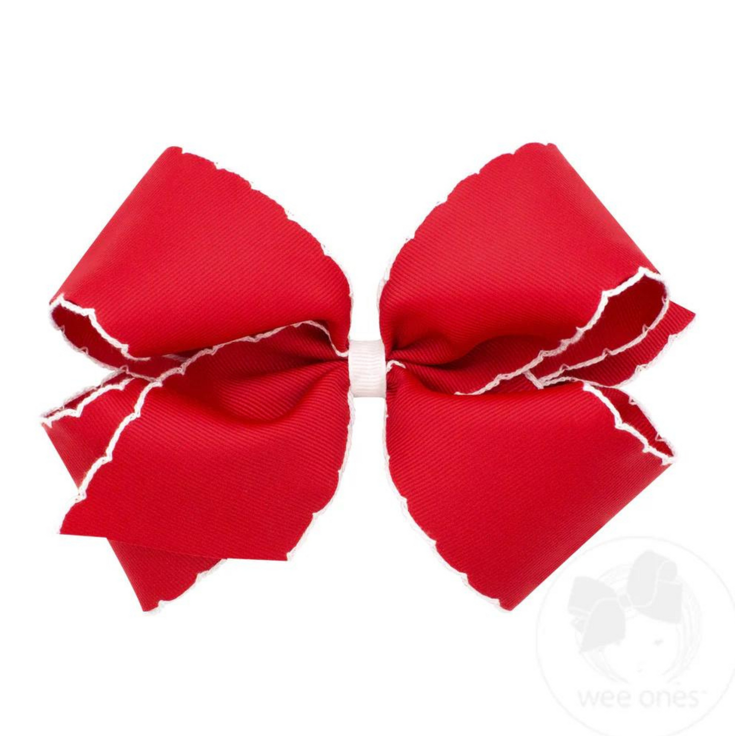 Wee Ones King Moonstitch Grosgrain Bow