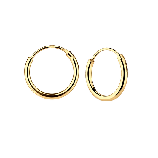 Cherished Moments Gold Plated Hoop Earrings