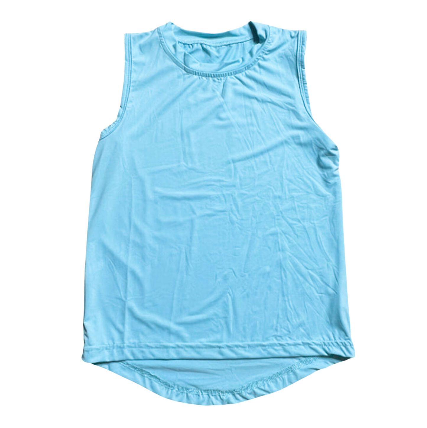 Belle Cher Light Blue High Low Tank Top