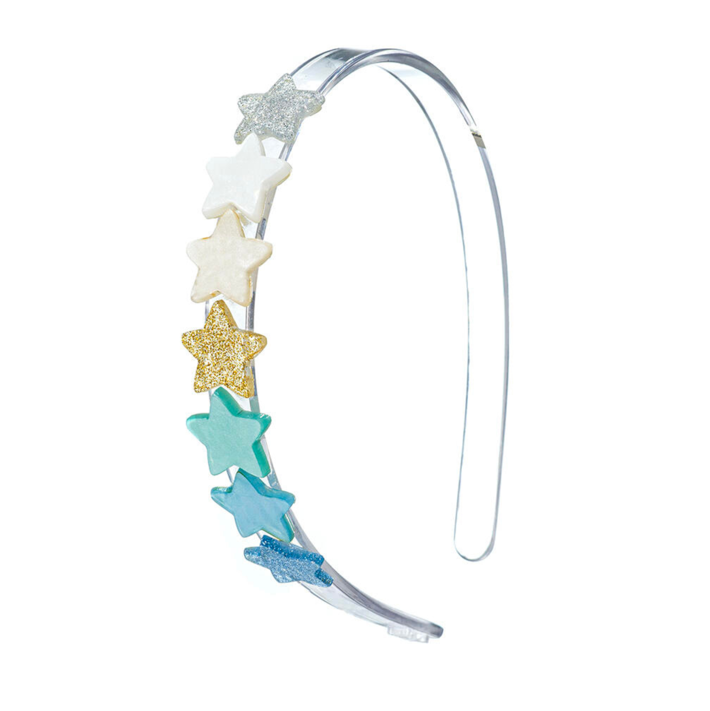 Lilies & Roses Mini Pearlized Blue Stars Headband