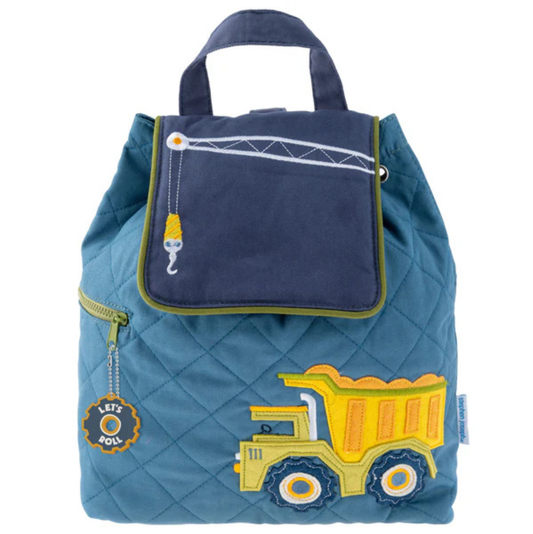 Stephen Joesph Quilted Backpack Blue Construction