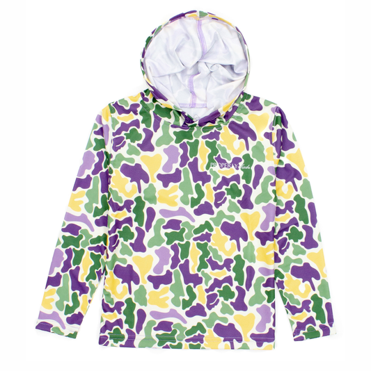 Properly Tied Mardi Gras Camo Sportsman Performance Hoodie