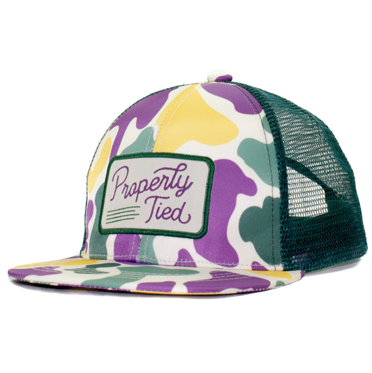 Properly Tied Mardi Gras Camo Trucker Hat