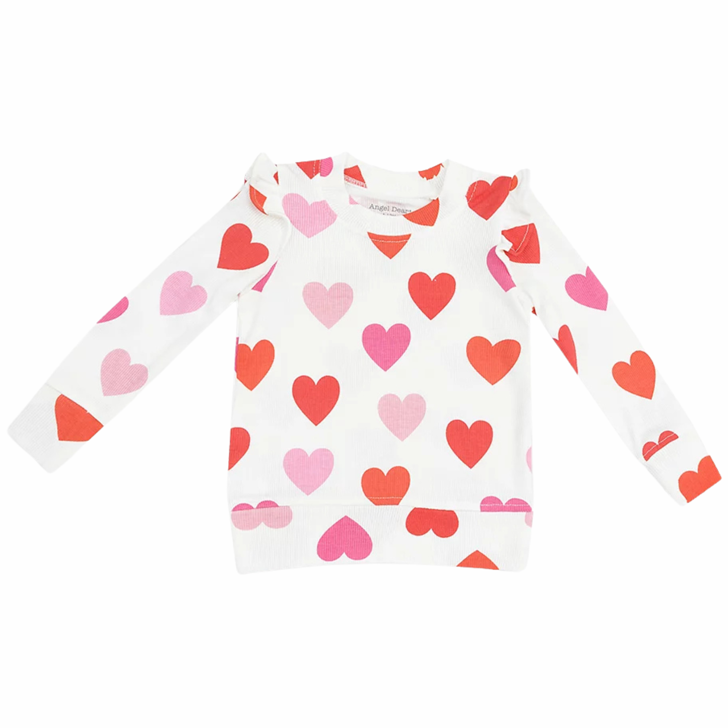 Angel Dear Big Hearts Ruffle Sweatshirt