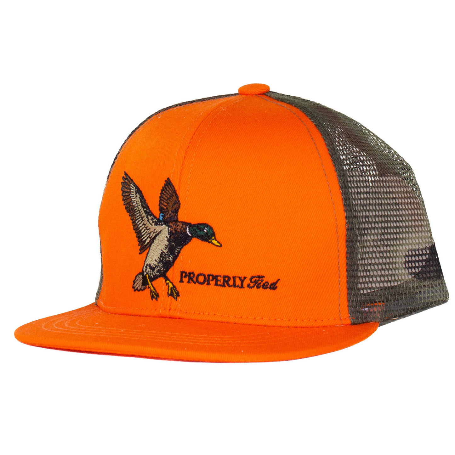 Properly Tied Mallard Flight Trucker Hat