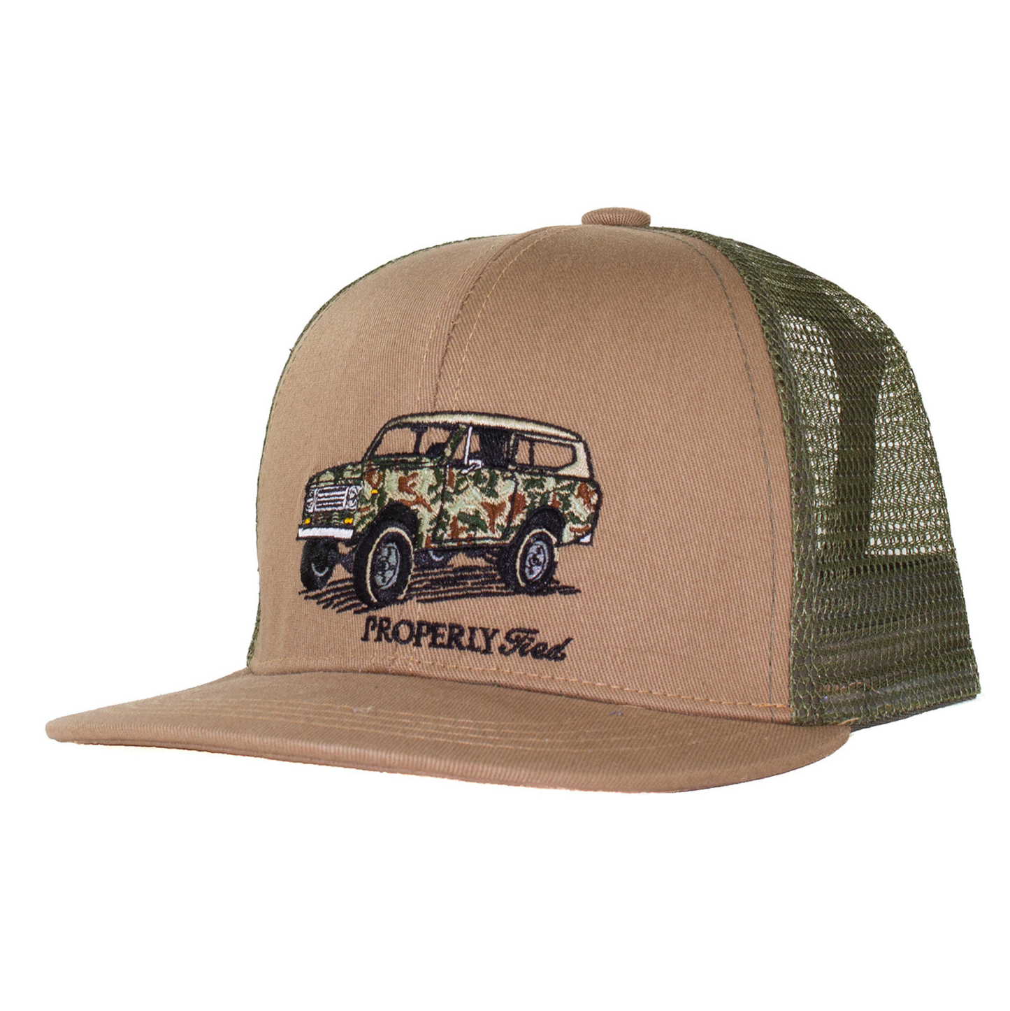 Properly Tied Camo Truck Trucker Hat