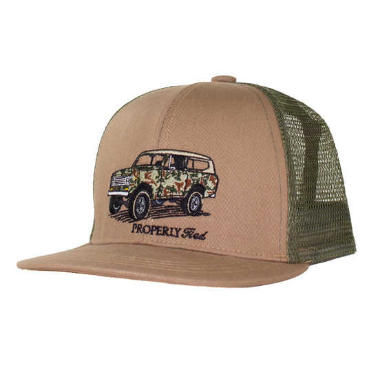 Properly Tied Camo Truck Trucker Hat