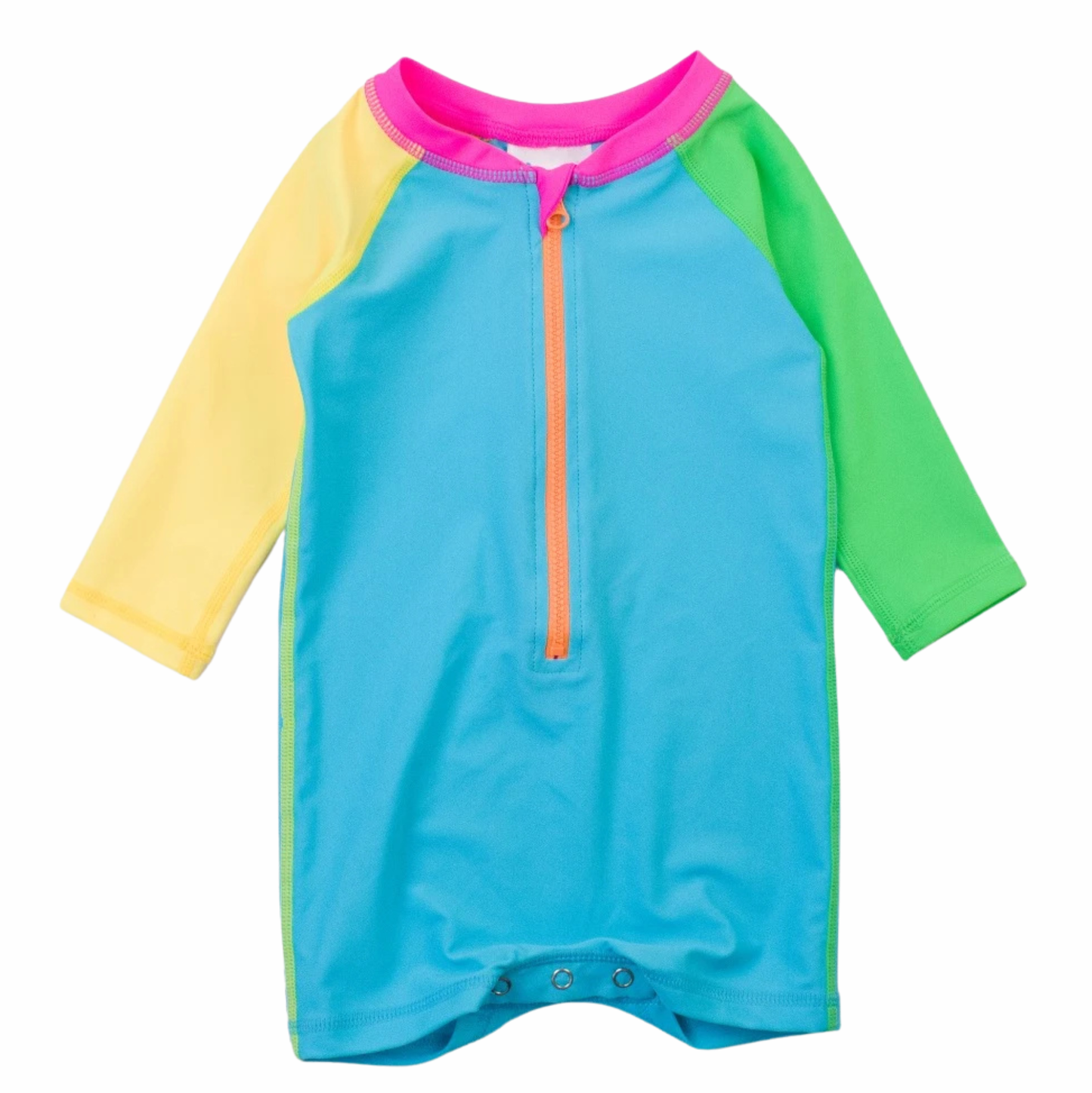 Rugged Butts Neon Color Block One Piece Rashguard