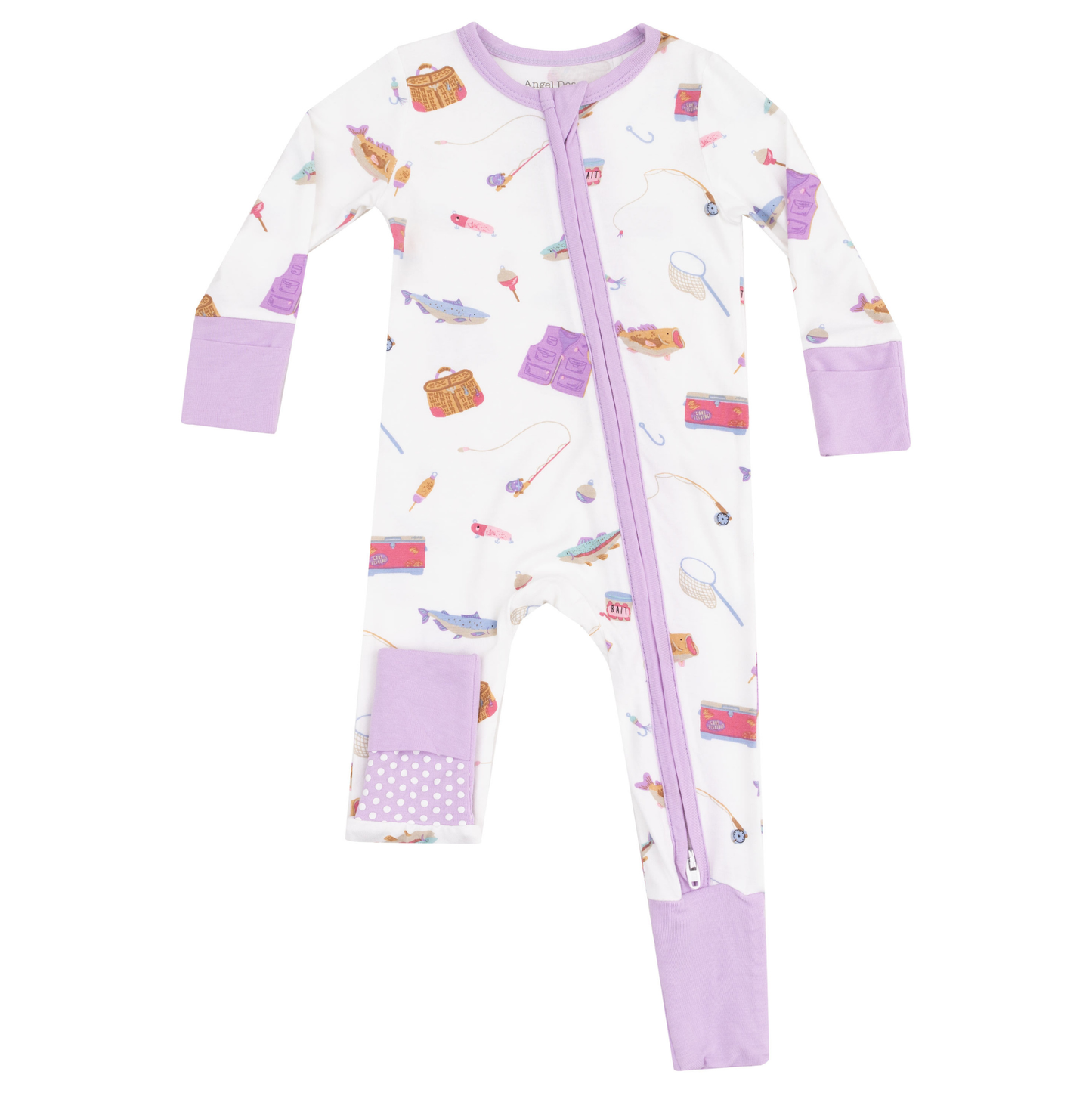 Angel Dear Pink Fishing Things Zipper Romper