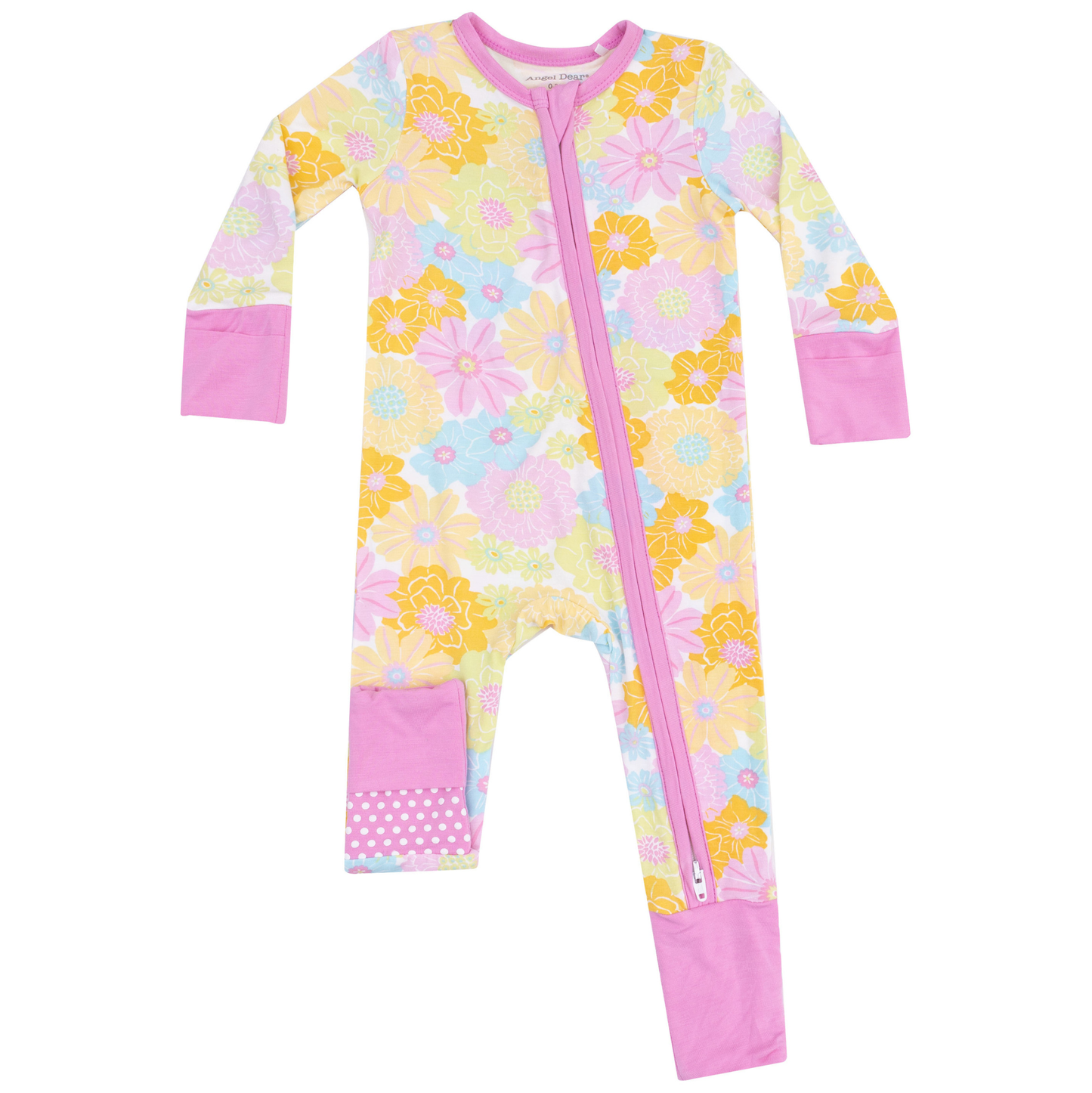 Angel Dear Sunny Dahlias Zipper Romper