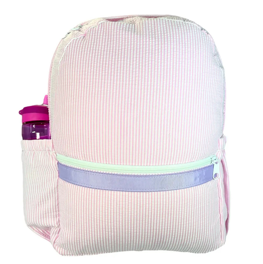 Mint Princess Seersucker Backpack