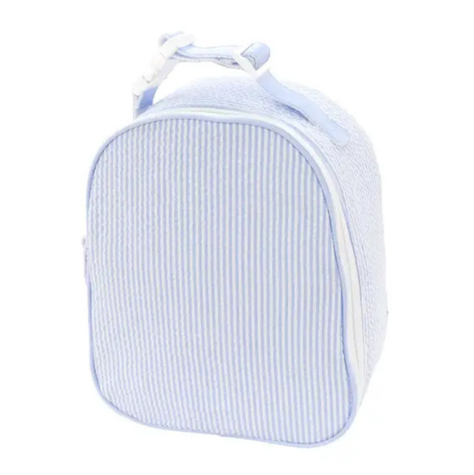 Mint Baby Blue Seersucker Gumdrop Lunchbox