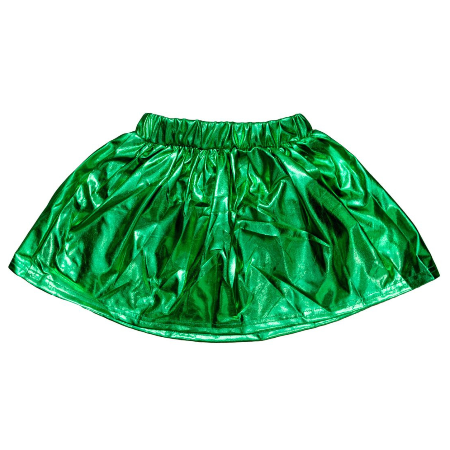 Belle Cher Green Metallic Skort