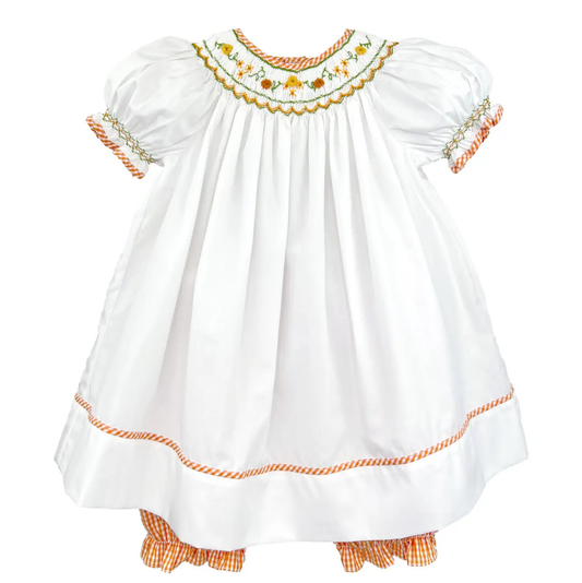 Petit Ami Harvest Smocked Bloomer Set