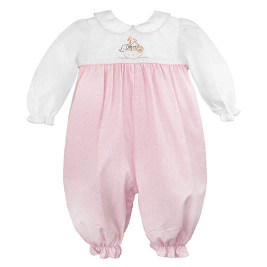 Petit Ami Pink Noah's Ark Romper