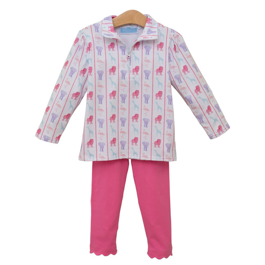 Trotter St. Welcome to the Jungle Pink Pants Set