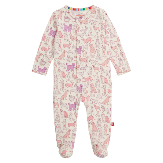 Magnetic Me Pink It's a Paw-ty Footie