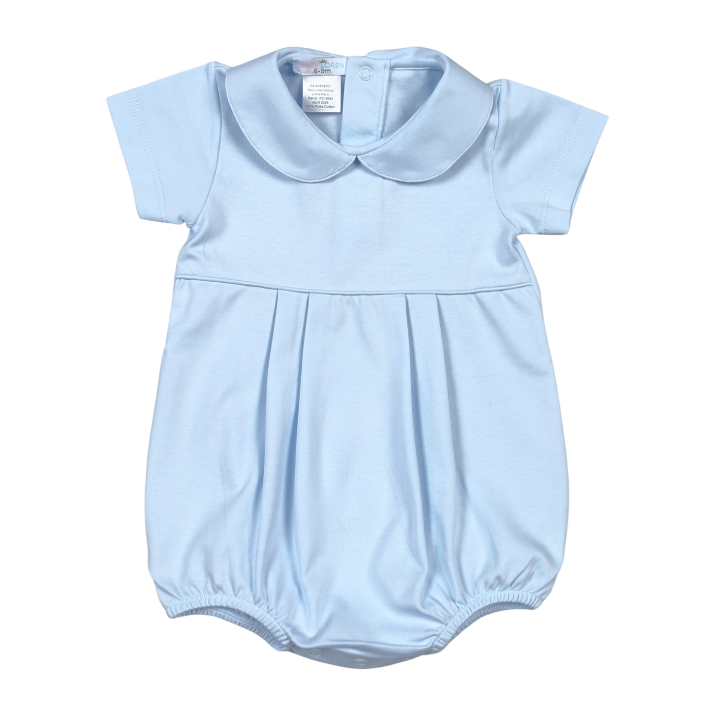 Baby Loren Blue Baby Collar Pima Bubble