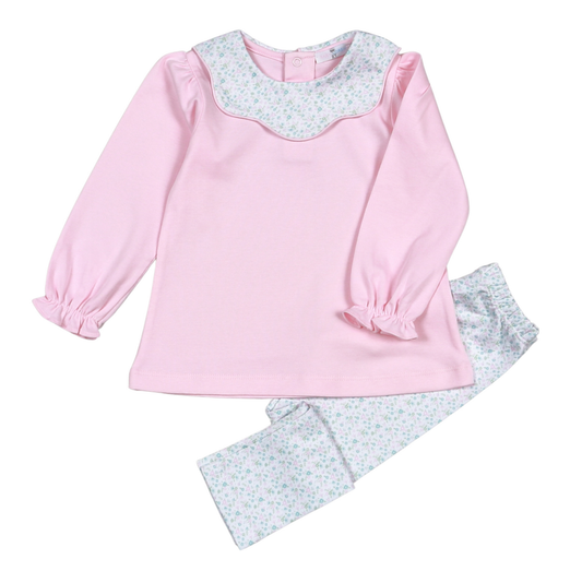 Baby Loren Nicolle Scallop Pima Pants Set