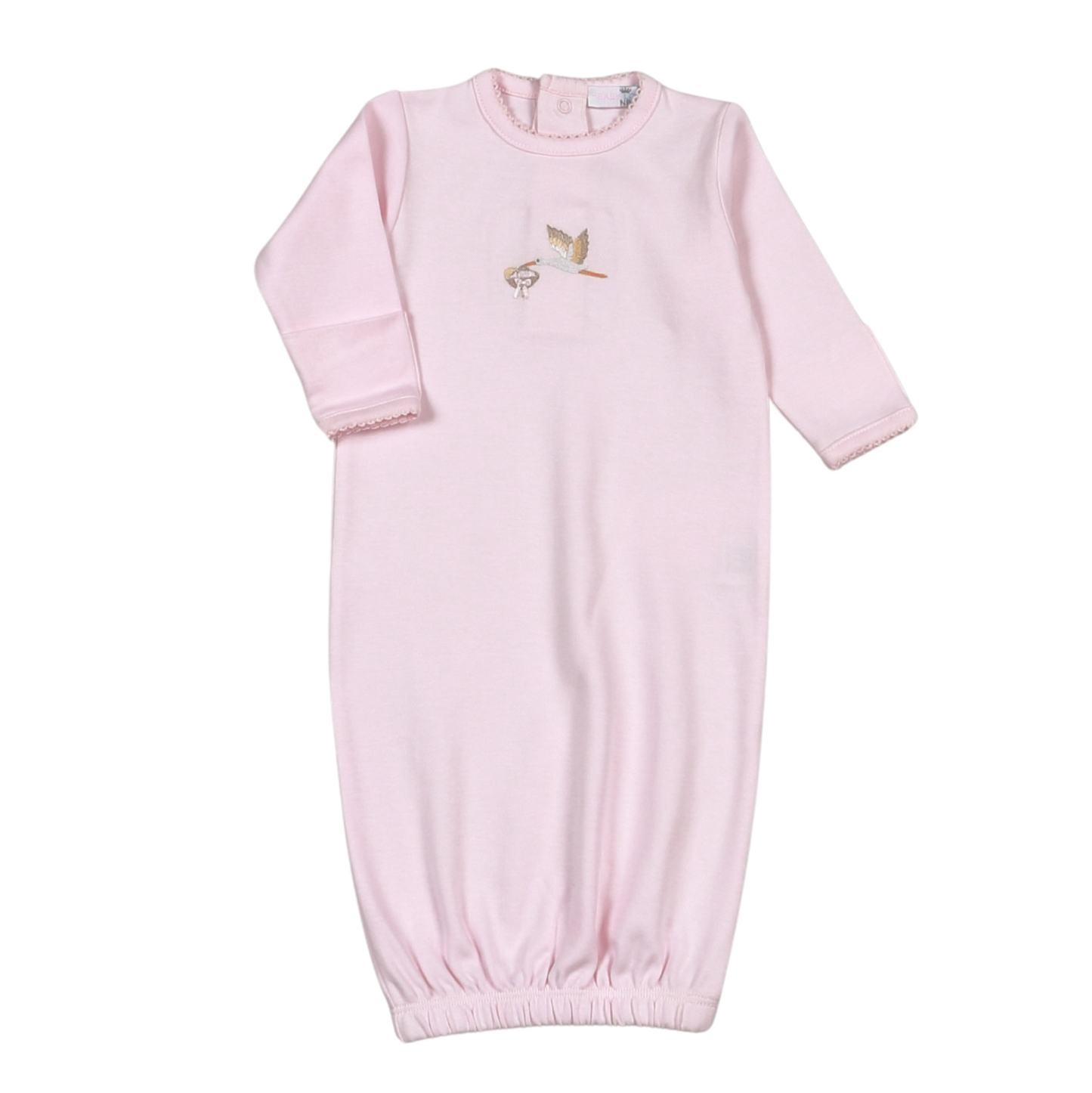 Baby Loren Pink Welcome Home Baby Embroidered Gown