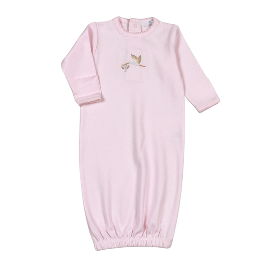 Baby Loren Pink Welcome Home Baby Embroidered Gown