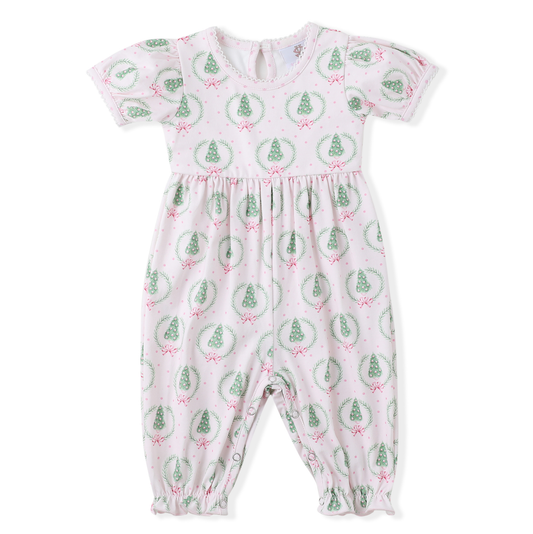 Swoon Pink Christmas Tree Kate Romper