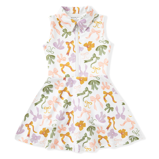 Swoon Active Bow Collar Tennis Dress