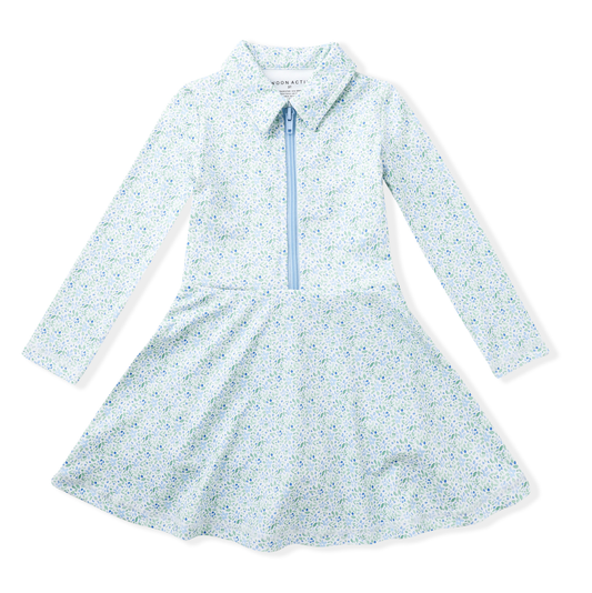 Swoon Active LS Floral Collar Tennis Dress