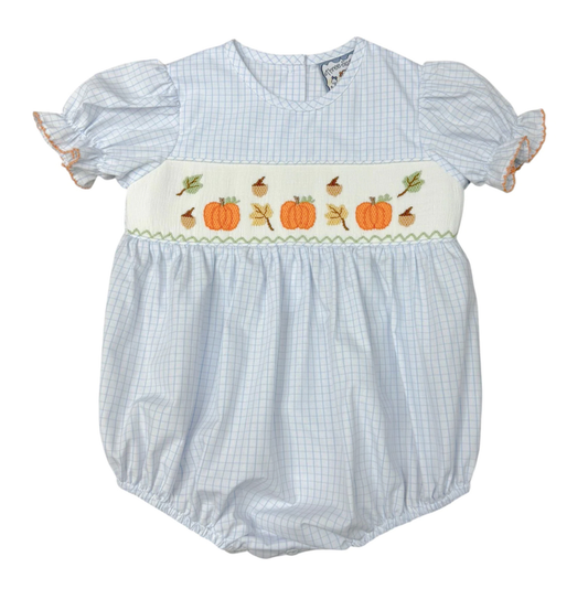 Three Sisters It's Fall Smocked Ruffle Bubble