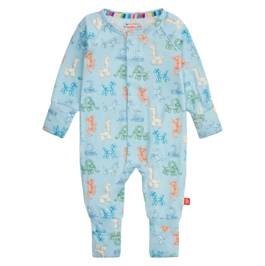 Magnetic Me Blue Party Animals Glow in the Dark Coverall